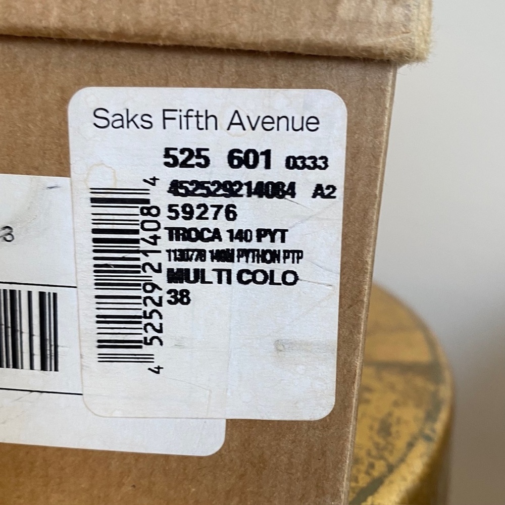 Excellent Christian Louboutin Troca 140 Python Pixel - Red Bottoms Size EU 38 - Picture 13 of 16